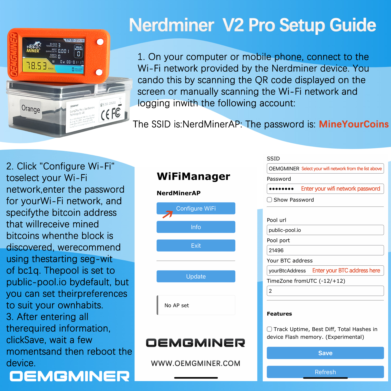 Nerdminer V2 pro Setup Guide